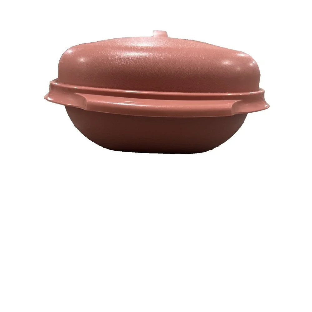 TUPPERWARE Microwave Food Steamer 6 Cups Dusty Rose Pink 3 Piece 1273-6 Vintage